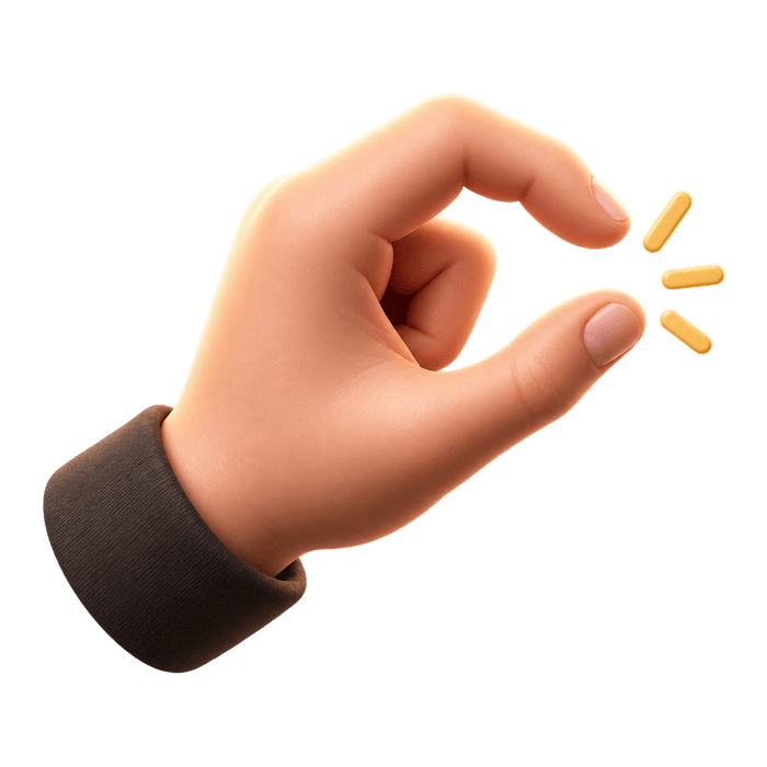 Thumb and forefinger pinching to lift a puzzle piece
